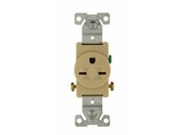Cooper Eaton 816V-BOX Receptacle Single 15A 250V 2P3W Str Swire Ivory