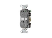 Hubbell Wiring 8200GYL HUBBELL-PRO HG DPLX 15A/125V LED GY | High-Quality Electrical Outlet