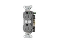 Hubbell Wiring 8200GYTRA HUBBELL-PRO HG DPLX 15A/125V TR GY | High-Quality Electrical Outlet