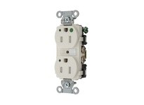 Hubbell Wiring 8200LALTRA HUB-PRO HG DPLX 15A/125V LED TR LA | High-Quality Electrical Outlet