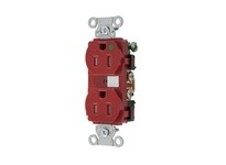 Hubbell Wiring 8200REDTRA HUBBELL-PRO HG DPLX 15A/125V TR RED