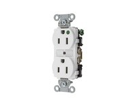 Hubbell Wiring 8200WHI HUBBELL-PRO HG DPLX 15A/125V WH