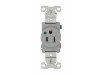 Cooper Eaton 8210GY Receptacle HG Single 15A 125V 2P3W Str B/Swire Gray