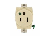 Cooper Eaton 8210MV Receptacle HG Single 15A125V 2P3W Short Strap Ivory | Industrial Supplies