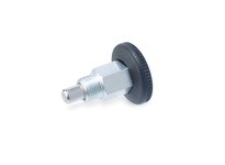 JWWINCO 822.1-4-B-ST GN822.1-4-B-ST Indexing Plunger with Plastic Knob, Non Locking Type, Steel, Thread:M8 Length:26.5mm