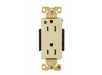 Cooper Eaton 8262LTW Receptacle HG LT Deco Duplex 15A125V 2P3W B&S White