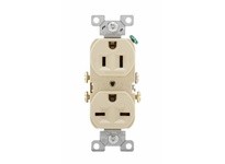 Cooper Eaton 829V-BOX Receptacle Duplex 15A125/250V Dual Voltage | Durable Ivory Outlet