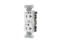 Hubbell Wiring 8300WL HUBBELL-PRO HG DPLX 20A/125V LED WH | High-Quality Electrical Outlet