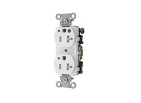 Hubbell Wiring 8300WLTRA HUBBELL-PRO HG DPLX 20A/125V LED TR WH | High-Quality Electrical Outlet