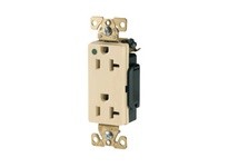 Cooper Eaton 8362LTW Receptacle HG LT Deco Duplex 20A125V 2P3W B&S White
