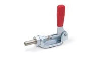 841-300-AS JW WincoSteel zinc plated 6.57 inch long 5.51 inch high push-pull toggle clamp with M8 thread size, .55 inch plunger 