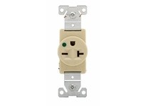 Cooper Eaton 8410V Receptacle HG Single 20A 250V 2P3W | Durable Ivory Outlet