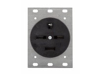 Cooper Eaton 8430N Receptacle Single 30A 250V 3PH 3P4W Str Black