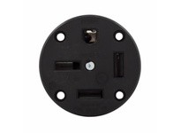 Cooper Eaton 8450P Receptacle Panel Mount 50A250V 3PH 3P4W Str Black