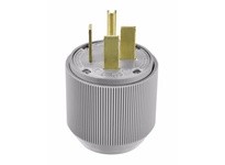 Cooper Eaton 8452N Plug 50A 250V 3PH 3P4W Str Gray