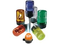 Allen Bradley 855BL-S10DH5 Round 160 mm Beacon Surface Mount Standard 120V AC Full Voltage Steady Halogen Amber