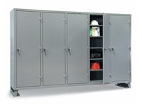StrongHold 86-MS-2420 Multi-Shift Industrial Storage Cabinet 98x24x72 20 Shelves
