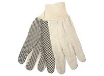 MCR 8808S Dotted Cotton Canvas Clute Economy Weight Knit Wrist | Durable Work Gloves
