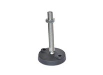 JWWINCO 8T4WP8 WN9000.1-3.15-1/2X13-4-A Nylon Base Leveling Mount, Stainless Steel/Nylon, Thread:1/2-13" Stud:4.00"