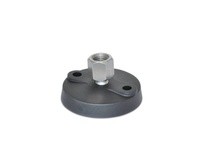 JWWINCO 8TWP7N WN9000.1-1.97-1/2X13-G Nylon Base Leveling Mount, Stainless Steel/Nylon, Thread:1/2-13"