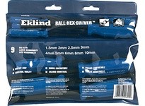 90609 9 Pc. Metric/1.5mm - 10mm Ball-Hex Screwdriver Set | SD Series