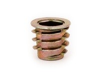 E-Z LOK 908125-13 Threaded Insert for Soft Wood - Flanged - M8-1.25 x 13mm Pack of 25