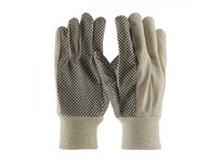 91-910PDI Cotton Canvas 10 oz Economy Grade Black PVC Dot Grip Natural Mens