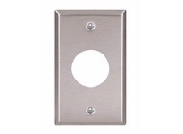 Cooper Eaton 93091-BOX Wallplate 1G Single Receptacle 1.406" Hole Std SS