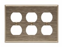 CPR-WDK 93103CUR Wallplate 3G Dup Rec StdCuVerro Rose | Industrial Supplies