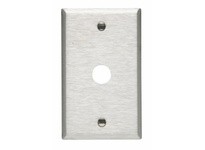 Cooper Eaton 93591-BOX Wallplate 1G with .625" Hole Std SS