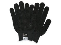 MCR 9366BKXL 10 Gauge Regular Weight Black Shell PVC Dots | Durable Work Gloves