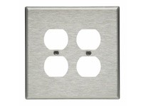 Cooper Eaton 93802-BOX Wallplate 2G Duplex Receptacle | YarinInd