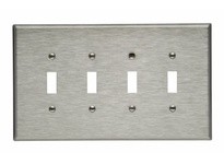 Cooper Eaton 93874-BOX Wallplate 4G Toggle Oversize SS | YarinInd