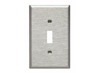 Cooper Eaton 93971-BOX Wallplate 1G Toggle Receptacle Mid SS