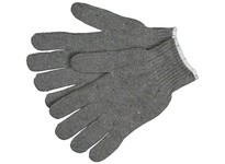 MCR 9507L Heavy Weight Cotton/Polyester Blend Gray Hemmed | Durable Industrial Gloves