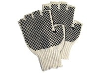 MCR 9508XLM Regular Weight Cotton/Polyester Fingerless Dots 2-Sides Natural