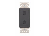 Cooper Eaton 9546-4SG Phone Jack Aspire Deco Dbl 4 Cond SG