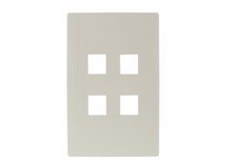 Cooper Eaton 9553DS Wallplate Aspire 1G 4Port Modular Mid DS | High-Quality Wallplate