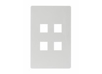 Cooper Eaton 9553WS Wallplate Aspire 1G 4Port Modular Mid WS | High-Quality Wallplates