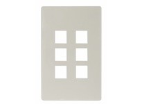 Cooper Eaton 9554DS Wallplate Aspire 1G 6Port Modular Mid DS | Quality Wallplate