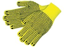 MCR 9662S Regular Weight Hi-Vis Yellow 100% Acrylic PVC Dots 2-Sides
