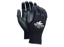 MCR 96699S Memphis 13 Gauge Black Poly Shell Black PU | Durable Work Gloves