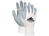 MCR 9673GWXS Memphis 13 Gauge White Nylon Shell Gray Foam Nitrile