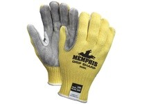 MCR 9686M Grip Sharp KEVLAR Shell Select Split Leather Palm | Durable Work Gloves