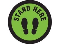 SpillTech A-DECAL2 Stand Here Hard Floor & Carpet Decal | Industrial Supplies