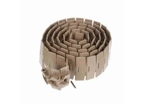 System Plast LF880TAB-K450 880 Series Side-Flexing Chain, 4.5" Width, 1.5" Pitch, 0.16" Flight Thickness, LF Brown, Flat Top Sur