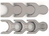 System Plast LF1702 1702 Series Side-Flexing Chain, 1.97" Width, 1.97" Pitch, 0.98" Flight Thickness, LF, Crate Conveyor Surface