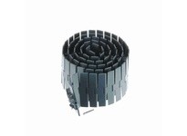 System Plast NGE882TAB-K750 882 Series Side-Flexing Chain, 7.5" Width, 1.5" Pitch, 0.19" Flight Thickness, NGE Grey Blue, Flat T