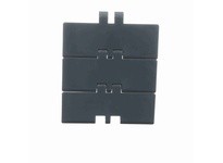 System Plast NGE820-K400 820 Series Straight-Running Chain, 4" Width, 1.5" Pitch, 0.19" Flight Thickness, NGE Grey Blue, Flat To