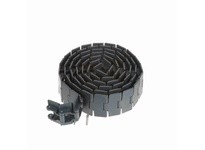 System Plast NGE880M-K325 880 Series Side-Flexing Chain, 3.25" Width, 1.5" Pitch, 0.16" Flight Thickness, NGE Grey Blue, Flat To